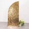 6 ft GOLD Double Sided Big Payette Sequin Half Moon Arch STAND